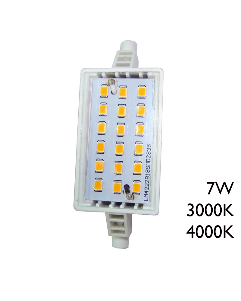 Lámpara lineal 78 mm. LED 7W R7S 120º 600 Lm