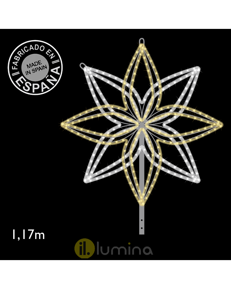 Flor en forma de lirio para cono luz fría y cálida LED 117cm 54W