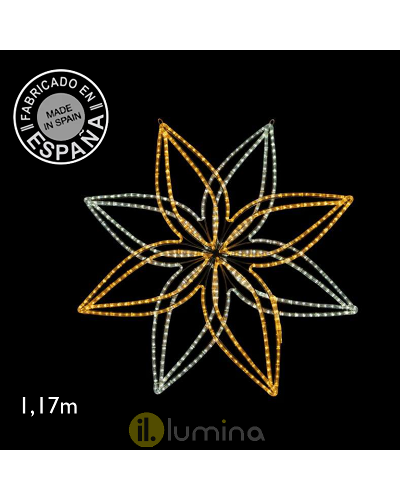 Flor en forma de lirio para figuras de calles y fachadas luz fría y cálida LED 117cm 54W