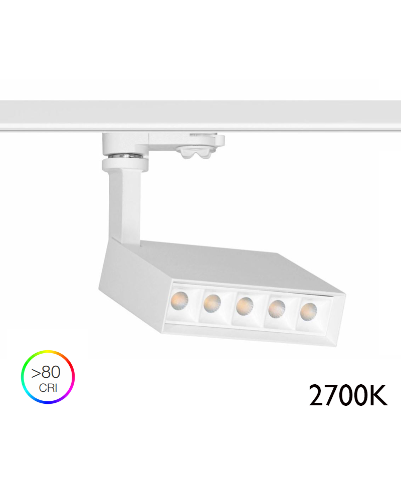 Foco de carril LED 20W 2700K 45º