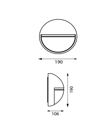 Aplique de exterior de aluminio y cristal E27 90W IP54