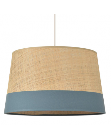 Ceiling lamp with 38cm raffia and cotton shade E27 100W