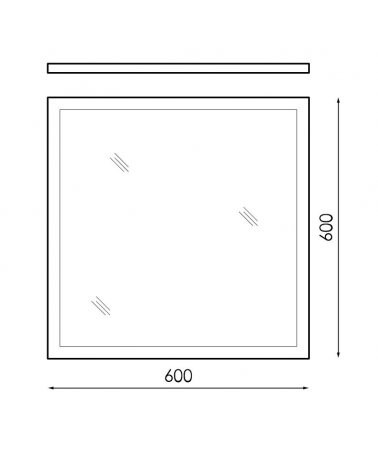 Recessed LED panel 36W 60x60cm steel body +50.000h IP40