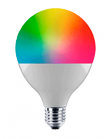 Bombilla inteligente globo 95 mm. LED E27 RGB & Bluetooth SMART  RegulableMultitono 13W 1100 Lm.