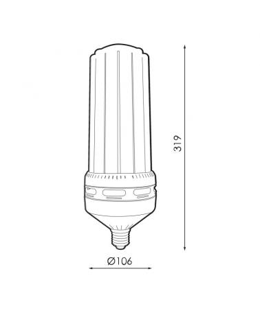 Lámpara LED 45W E27 de alta luminosidad 3000K