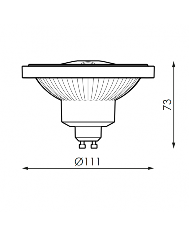 Bombilla AR111 12W LED 45º GU10 230V