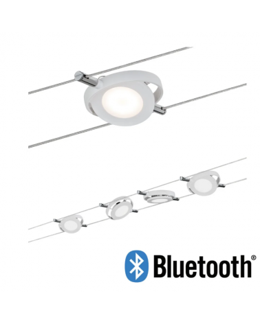 LED Cable System 4x4W Bluetooth 4x200lm 12V Matte White CCT Switch 2700K/4000K/6500K