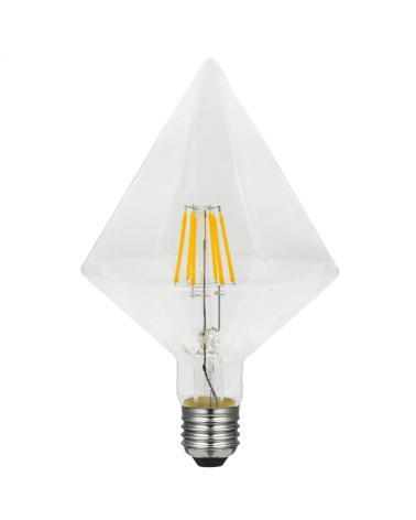 Bombilla Rombo 2 Claro 125 mm. filamentos 5 W LED Regulable  E27 2700K 480 Lm.