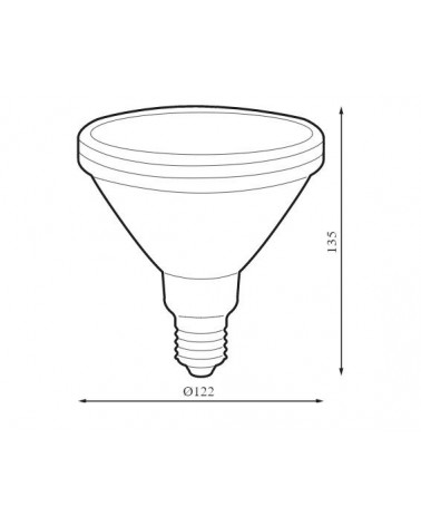 Bombilla PAR38 LED IP65 15W E27 30º 5000K 1255Lm