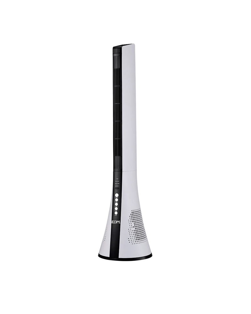 Ventilador de torre blanco con mando a distancia 40W 111cm de altura