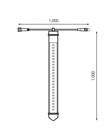 Luces meteoro 192 LEDs 100cm 3W luz blanca fría apto para exteriores IP44