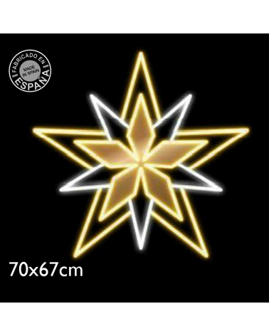 Figura Navideña con forma de estrella 70x67cms apto para exteriores 13W