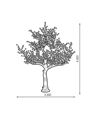 Árbol gigante Cherry Blossom luz cálida de 4,5 metros con 5.200 luces LED IP44 24V