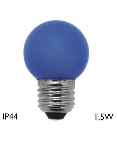 Bombilla Esférica 45 mm LED E27 1,5W IP44