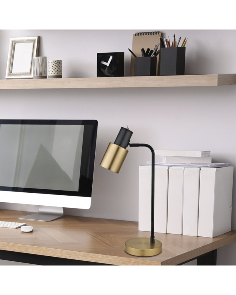 Lámpara de mesa de diseño pantalla aluminio plana 35,3cm regulable 3xLED 5W  2700K 1500Lm