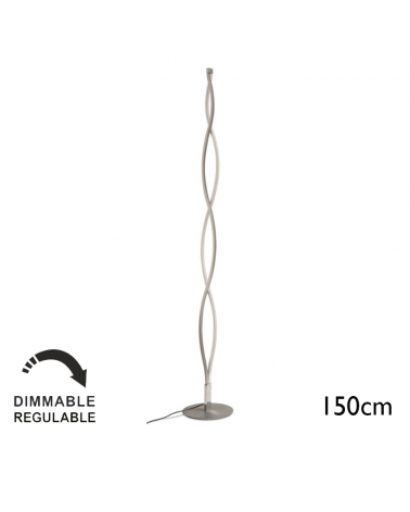 Lámpara de pie brazo articulado LED blanca 156-195cm 6W
