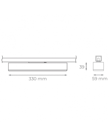 Emergency light LED non-permanent  white polycarbonate 250Lm three-phase track emergency light with self-test in  6000K IP44