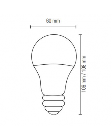 Standard light bulb LED clear filaments 4W E27 3000K 550Lm