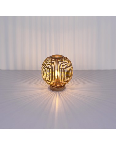 Table lamp boho bamboo cage ø30cm E27 60W