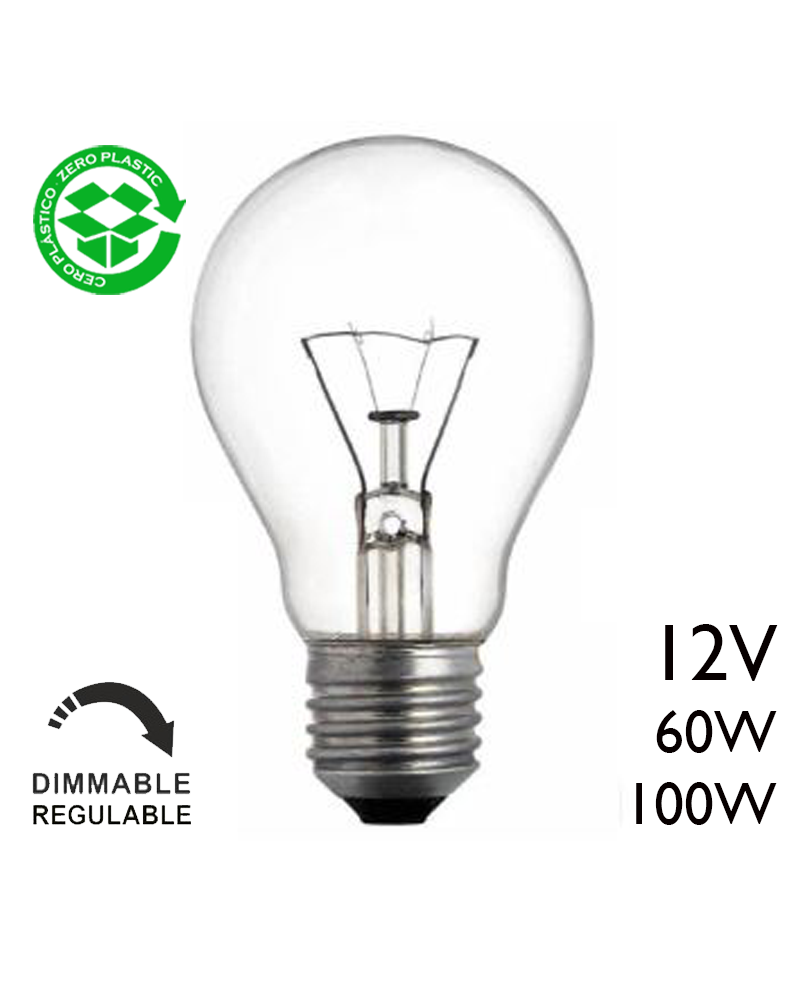 medeleerling Invloedrijk Melancholie Clear standard bulb Low voltage 12V E27