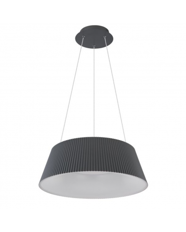 LED ceiling lamp 46cm made of metal and acrylic, opal and anthracite finish 45W CCT DIMMABLE