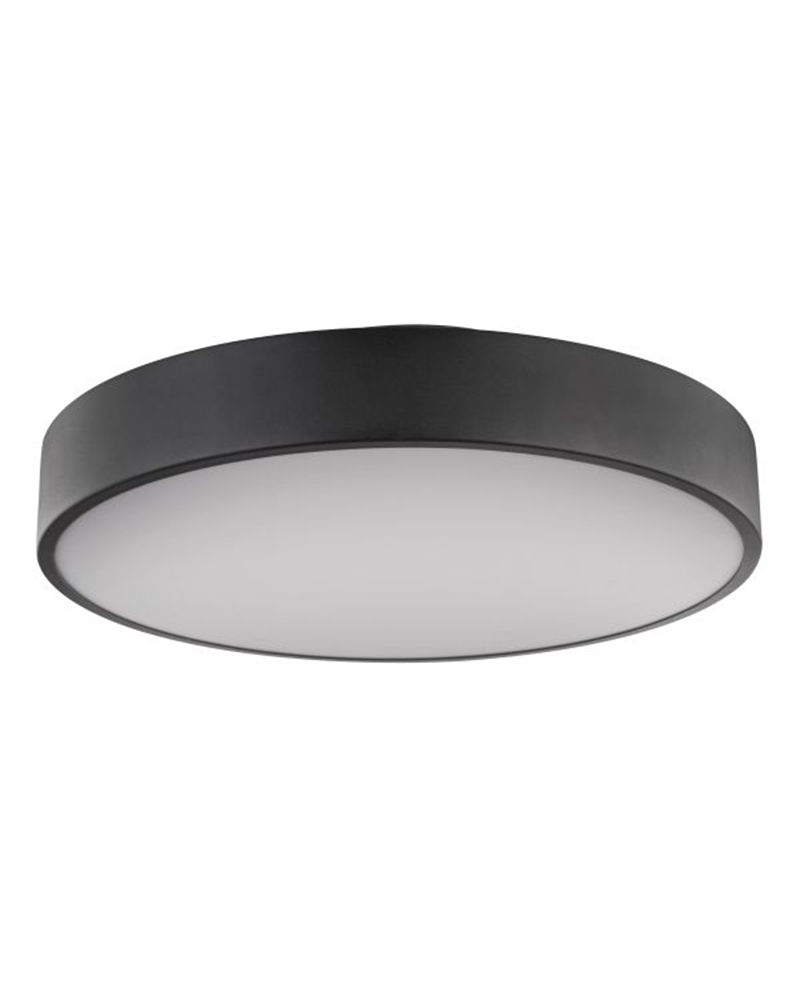 Plafon LED, Lámpara de techo 42W, plafón LED techo anillo 4500K, Lampara de  acrílico negro para dormitorio 3360 lúmene, salón, estudio, oficina