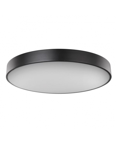 LED ceiling lamp 60cm in metal black finish 48W DIMMABLE CCT Switch 3000K-6000K