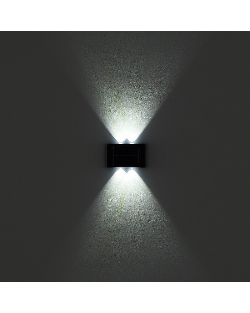 Pack 3 apliques de Pared Exterior Solar LED 8,9cm luz superior e inferior  4x0m2W