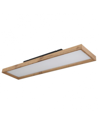 LED ceiling lamp 80cm made of metal and wood white and wood finish 24W CCT Switch 2700K/4500K/6500K