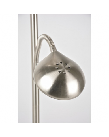 Floor lamp 173cm in nickel color with shade and reading light 120W R7S DIMMABLE 33W G9