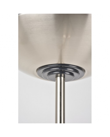 Floor lamp 173cm in nickel color with shade and reading light 120W R7S DIMMABLE 33W G9