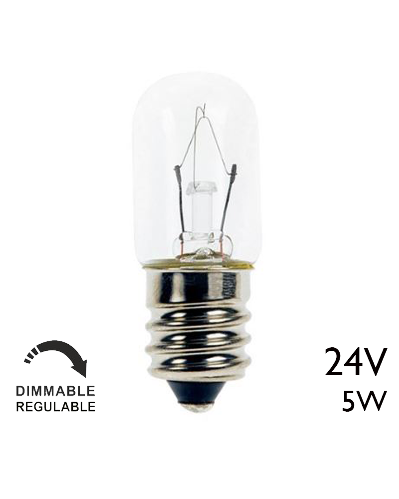 24V 5W E14 incandescent tubular lamp 45mm