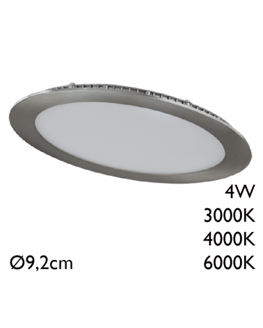 Focos Empotrables LED Regulables Acero Inox - 5W - 2700K - ø84mm -  Lámparasonline.es