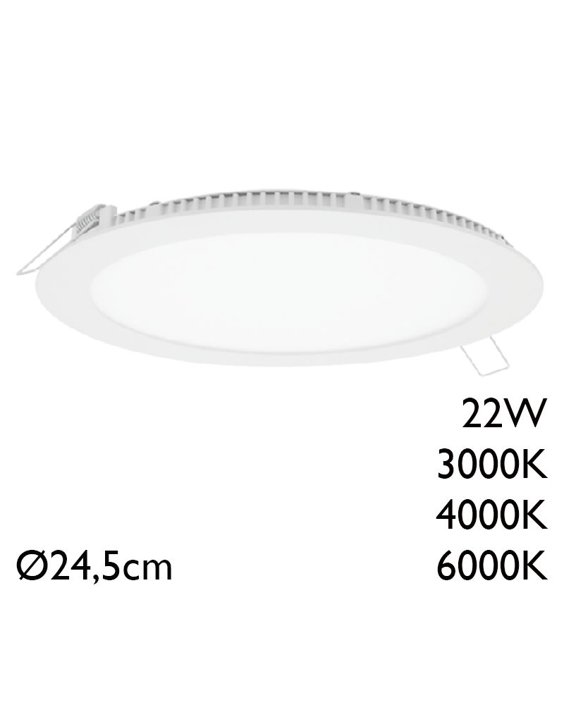 Ojo de Buey LED 5W 3000K Circular Aluminio blanco mate