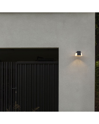 Aplique pared de exterior gris oscuro 21,7cm de aluminio LED 11,1W SWITCH 3000K/4000K