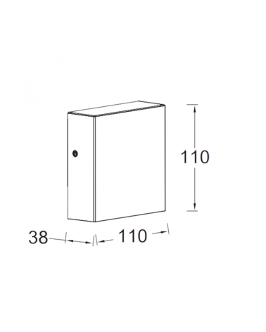 Aplique pared de exterior gris oscuro 11cm de aluminio LED 9,5W 4000K IP54