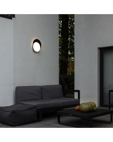 Black outdoor wall and ceiling light 37cm made of aluminum and PC LED 24.3W SWITCH 3000K/4000K