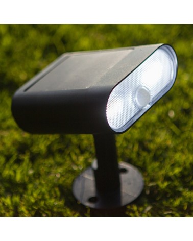 Pincho de exterior SOLAR LED 7W sensor movimiento control voz IP44 RGB CCT 2700K-6500K