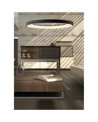 LED Ceiling lamp 90cm diameter 75W black or gold finish CCT 2700K/4000K/5000K DIMMABLE with remote control