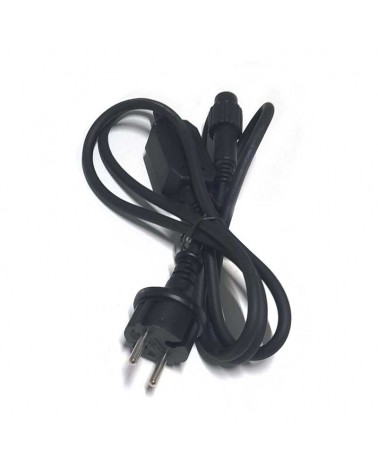 Cable alimentación 150cms negro 230V para guirnaldas LED