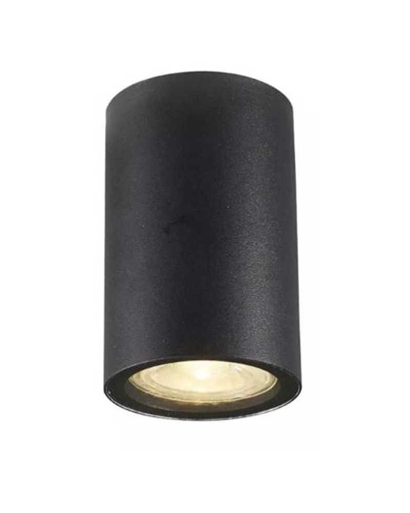 Outdoor ceiling light 6.5cm diameter aluminum black finish G10 IP54