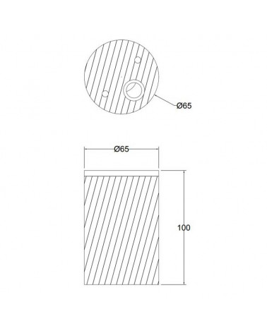 Aplique techo de exterior 6,5cm de diámetro de aluminio acabado negro G10 IP54