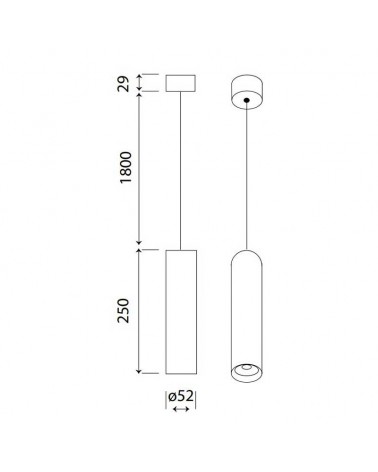 Lámpara colgante 25cm 7W LED aluminio CCT SWITCH 2700K/3200K/4000K