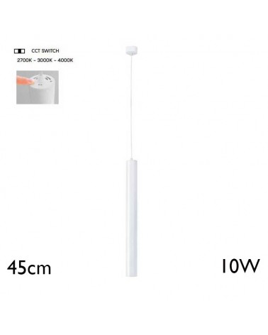 Lámpara colgante 45cm 10W LED aluminio CCT SWITCH 2700K/3200K/4000K