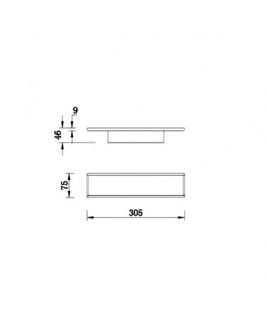 Aplique de pared 30,5cm LED 16W de aluminio CCT SWITCH 2700K/3200K/4000K