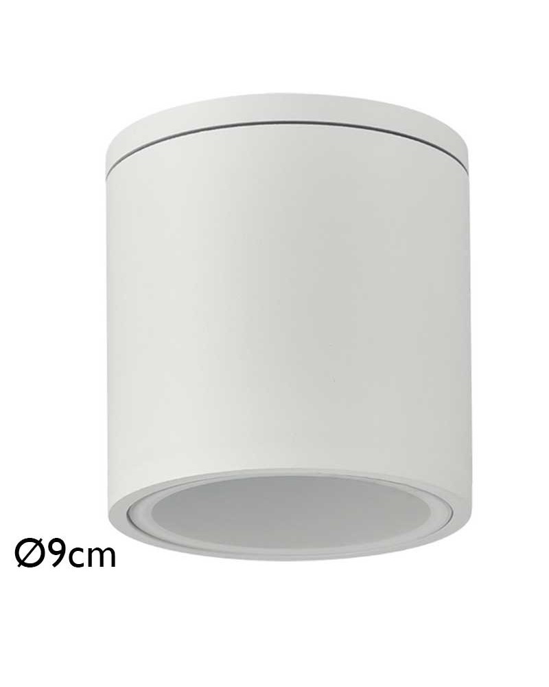 Aplique techo de exterior 9cm de diámetro de aluminio G10 IP54