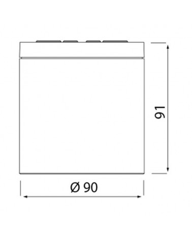 Aplique techo de exterior 9cm de diámetro de aluminio G10 IP54