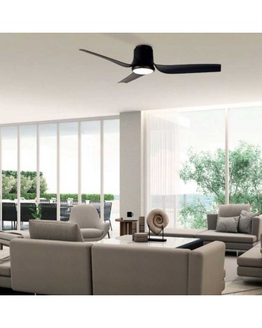 Ceiling fan 35W Ø133,5cm with 30W LED light remote control DIMMABLE light temperature