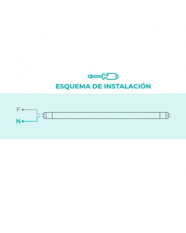 esquema instalación tubo led