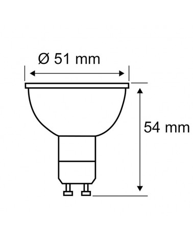 Spot Dicroica LED 7W cromo GU10 36º Regulable